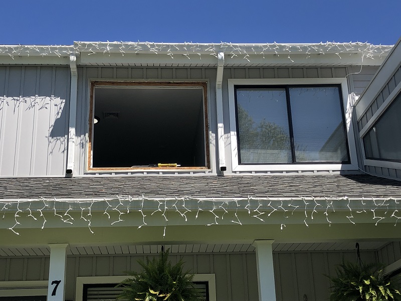 Caulk the window to prepare for installation